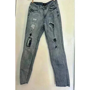 L & B Lucky And Blessed Boyfriend Distressed Jeans Size 12 Women's